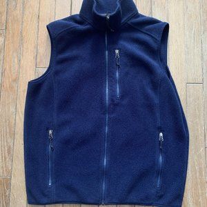 L.L. Bean Navy Blue Fleece Polyester Vest Size Medium